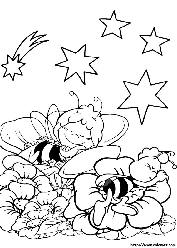 Plansa de colorat cu Albina 115 19